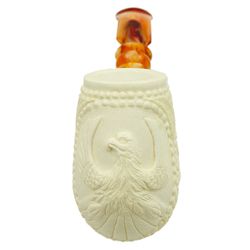 AKB Meerschaum Carved Bent Brandy (with Case)
