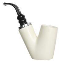 AKB Meerschaum Smooth Oom Paul Reverse Calabash with Silver (Tekin) (with Case)
