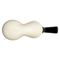 AKB Meerschaum Smooth Bent Pot Reverse Calabash with Silver (with Case)