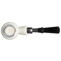 AKB Meerschaum Spot Carved Bent Dublin with Silver (with Case)