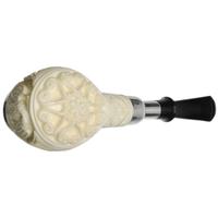 AKB Meerschaum Carved Dragon Bent Brandy with Silver (Mcinar) (with Case)