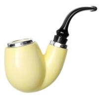 AKB Meerschaum Smooth Bent Apple with Silver (with Case)