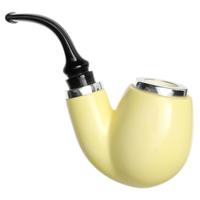 AKB Meerschaum Smooth Bent Apple with Silver (with Case)