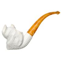 AKB Meerschaum Carved Wolf