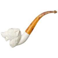 AKB Meerschaum Carved Wolf