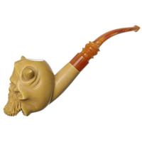 AKB Meerschaum Carved Demon Skull (Ali) (with Case)