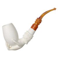 AKB Meerschaum Carved Hand with Vase (Ali) (with Case)