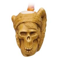 AKB Meerschaum Carved Skull (Ali) (with Case)
