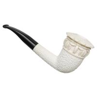 AKB Meerschaum Carved Bent Billiard (Ali) (with Case)