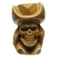 AKB Meerschaum Carved Skull with Hat (Ali) (with Case)