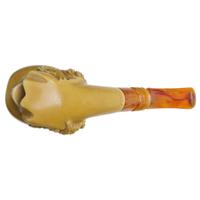 AKB Meerschaum Carved Skull with Hat (Ali) (with Case)