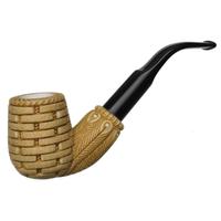AKB Meerschaum Carved Bent Billiard (H. Ege) (with Case)