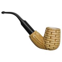 AKB Meerschaum Carved Bent Billiard (H. Ege) (with Case)