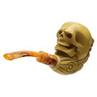 AKB Meerschaum Carved Hand with Skull (Adnan) (with Case)