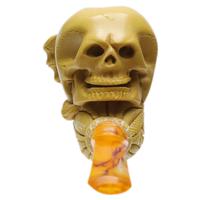 AKB Meerschaum Carved Hand with Skull (Adnan) (with Case)
