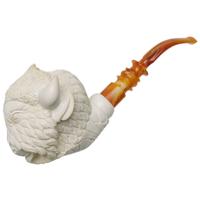 AKB Meerschaum Carved Buffalo (I. Baglan) (with Case)