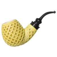 AKB Meerschaum Lattice Reverse Calabash Bent Apple (with Case)