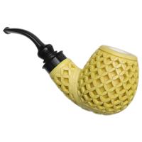 AKB Meerschaum Lattice Reverse Calabash Bent Apple (with Case)