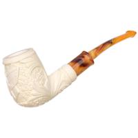 AKB Meerschaum Carved US Air Force Bent Billiard (Yusuf) (with Case)