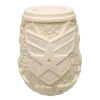 AKB Meerschaum Carved US Air Force Bent Billiard (Yusuf) (with Case)