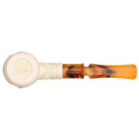 AKB Meerschaum Carved US Air Force Bent Billiard (Yusuf) (with Case)