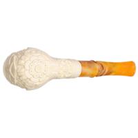 AKB Meerschaum Carved US Air Force Bent Billiard (Yusuf) (with Case)