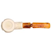 AKB Meerschaum Carved US Navy Bent Billiard (Yusuf) (with Case)