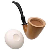 AKB Meerschaum Spot Carved Calabash (with Case)