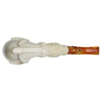 AKB Meerschaum Carved Dragon Claw with Egg (with Case)