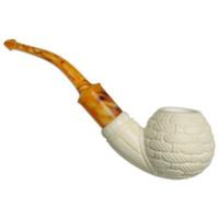 AKB Meerschaum Carved Bent Apple (Yusuf) (with Case)