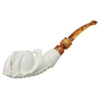 AKB Meerschaum Carved Dragon Claw with Egg (with Case)