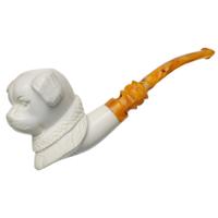 AKB Meerschaum Carved Dog (with Case)