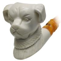 AKB Meerschaum Carved Dog (with Case)