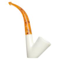 AKB Meerschaum Spot Carved Bent Dublin Sitter (with Case)