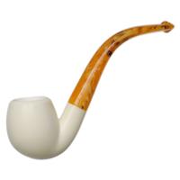 AKB Meerschaum Spot Carved Bent Apple (with Case)