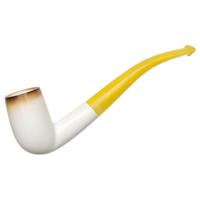 AKB Meerschaum Smooth Bent Billiard (with Case)