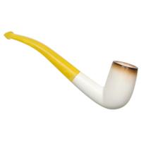 AKB Meerschaum Smooth Bent Billiard (with Case)
