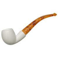 AKB Meerschaum Spot Carved Bent Apple (with Case)