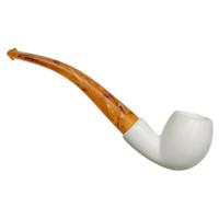 AKB Meerschaum Spot Carved Bent Apple (with Case)