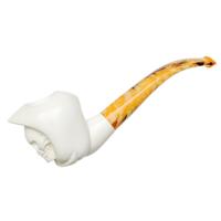 AKB Meerschaum Carved Hooded Skull