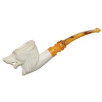 AKB Meerschaum Carved Wolf