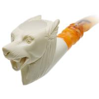 AKB Meerschaum Carved Wolf