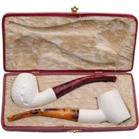 AKB Meerschaum Two Pipe Set (with Case)
