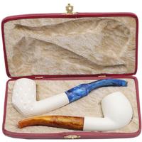 AKB Meerschaum Two Pipe Set (with Case)
