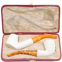 AKB Meerschaum Two Pipe Set (with Case)