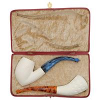 AKB Meerschaum Two Pipe Set (with Case)