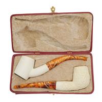 AKB Meerschaum Two Pipe Set (with Case)