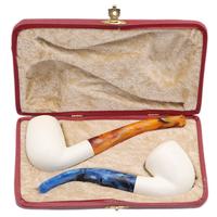 AKB Meerschaum Two Pipe Set (with Case)