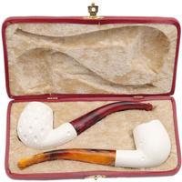 AKB Meerschaum Two Pipe Set (with Case)