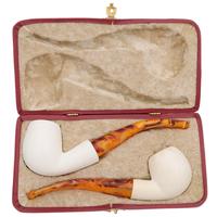 AKB Meerschaum Two Pipe Set (with Case)